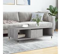 vidaXL Coffee Table Grey Sonoma 104x60x35 cm Engineered Wood