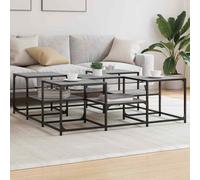 vidaXL Coffee Table Grey Sonoma 121x121x40 cm Engineered Wood UK