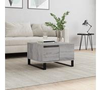 vidaXL Square Coffee Table in Grey Sonoma Finish - Engineered Wood and Metal, Modern Design, Ample Storage | Living Room Furniture