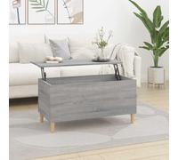vidaXL Coffee Table Grey Sonoma 90x44.5x45 cm Engineered Wood