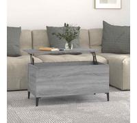 vidaXL Coffee Table Grey Sonoma 90x44.5x45 cm Engineered Wood UK HOT