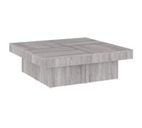 vidaXL Coffee Table Grey Sonoma 90x90x28 cm Engineered Wood NEW