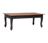 vidaXL Coffee Table Hall End Table Accent Side Table Black Solid Mahogany Wood