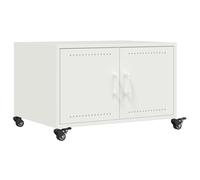 vidaXL Coffee Table Hallway Tea Centre End Table Accent Side Table White Steel