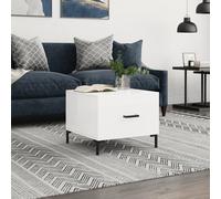 vidaXL Coffee Table High Gloss White 50x50x40 cm Engineered Wood, White