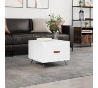 vidaXL Coffee Table High Gloss White 50x50x40 cm Engineered Wood, White
