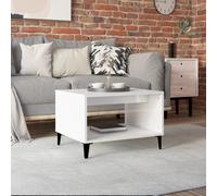 vidaXL Coffee Table High Gloss White 60x50x40 cm Engineered Wood UK NEW