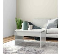 vidaXL Coffee Table High Gloss White 68x50x38 cm Engineered Wood UK