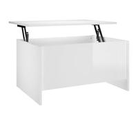 Vidaxl Coffee Table High Gloss White 80X55.5X41.5 Cm Engineered Wood