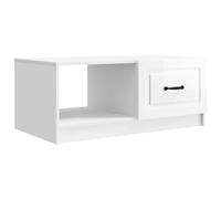 vidaXL Coffee Table High Gloss White 90 x 50 x 37 cm Engineered Wood