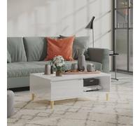 vidaXL Coffee Table High Gloss White 90x60x35 cm Engineered Wood 01 UK HOT