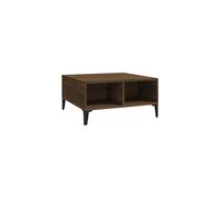 vidaXL Coffee Table Home Indoor Living Room Storage Shelf Accent Centre End Side Sofa Coffee Tea Table Furniture Brown Oak Chipboard