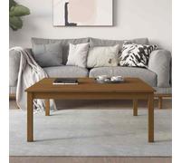 vidaXL Coffee Table Honey Brown 100x100x40 cm Solid Wood Pine UK HOT