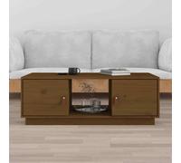 vidaXL Coffee Table Honey Brown 100x50x35 cm Solid Wood Pine UK HOT
