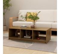 vidaXL Coffee Table Honey Brown 110x50x34 cm Solid Pinewood UK HOT