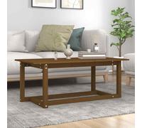 vidaXL Coffee Table Honey Brown 110x55x45 cm Solid Wood Pine 01 UK HOT