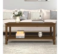 vidaXL Coffee Table Honey Brown 110x55x45 cm Solid Wood Pine NEW