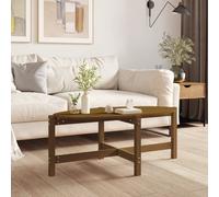 vidaXL Coffee Table Honey Brown 118x63x45 cm Solid Wood Pine UK HOT