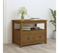 Vidaxl Coffee Table Honey Brown 71X49X55 Cm Solid Wood Pine, Brown