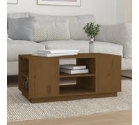 vidaXL Coffee Table Honey Brown 90x49x40.5 cm Solid Wood Pine