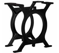 vidaXL 2x Coffee Table Legs O-Frame Cast Iron Industrial Bench Desk Support