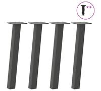 vidaXL Coffee Table Legs 4 pcs Anthracite 42 cm Steel