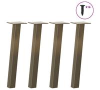 vidaXL Coffee Table Legs 4 pcs Natural Steel 30 cm Steel