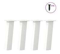 vidaXL Coffee Table Legs 4 pcs White 30 cm Steel