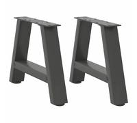 vidaXL Coffee Table Legs A-Shaped 2 pcs Anthracite 40x(30-31) cm Steel