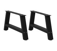 vidaXL Coffee Table Legs A-Shaped 2 pcs Black 60x(30-31) cm Steel