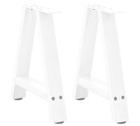 vidaXL Coffee Table Legs A-Shaped 2 pcs White 38x(42-43) cm Steel