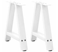 vidaXL Coffee Table Legs A-Shaped 2 pcs White 50x(42-43) cm Steel