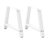 vidaXL Coffee Table Legs A-Shaped 2 pcs White 70x(42-43) cm Steel