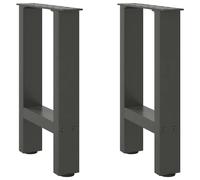 vidaXL Coffee Table Legs Anthracite 2 pcs 38x(42-43) cm Steel