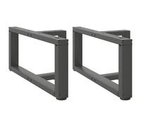 vidaXL Coffee Table Legs T-Shaped 2 pcs Anthracite 70x25x(30-31) cm Steel