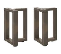 Coffee Table Legs T-Shaped 2 pcs Black 28x25x(42-43) cm Steel