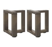 Coffee Table Legs T-Shaped 2 pcs Black 30x25x(30-31) cm Steel