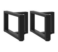 Coffee table legs T-shape Black 40x25x30-31cm Powder-coated Steel 2pcs set of 2