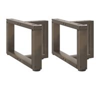 vidaXL Coffee Table Legs T-Shaped 2 pcs Black 40x25x(30-31) cm Steel