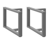 Coffee Table Legs T-Shaped 2 pcs Black 60x25x(42-43) cm Steel