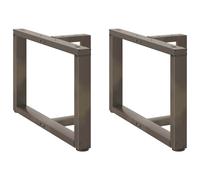 Coffee Table Legs T-Shaped 2 pcs Black 60x25x(42-43) cm Steel