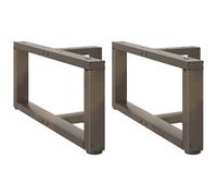 vidaXL Coffee Table Legs T-Shaped 2 pcs Black 70x25x(30-31) cm Steel