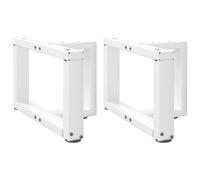 Coffee Table Legs T-Shaped 2 pcs White 40x25x(30-31) cm Steel
