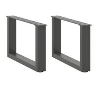 vidaXL Coffee Table Legs U-Shaped 2 pcs Anthracite 50x(30-31) cm Steel