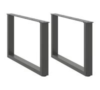 (anthracite, 70 x (42-43) cm) vidaXL Coffee Table Legs Desk Legs Furniture Legs Bar Stand DIY U-Shaped Steel