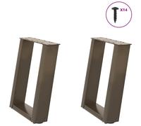 Console Table Legs U-Shaped Desk Legs Metal Bar Stand DIY 2 pcs Steel vidaXL