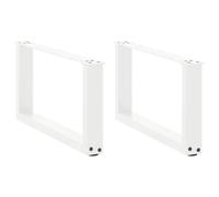 (white, 60 x (30-31) cm) vidaXL Coffee Table Legs Desk Legs Furniture Legs Bar Stand DIY U-Shaped Steel