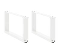 (white, 70 x (30-31) cm) vidaXL Coffee Table Legs Desk Legs Furniture Legs Bar Stand DIY U-Shaped Steel