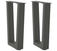 vidaXL Coffee Table Legs V-Shape 2 pcs Anthracite 38x(42-43.3) cm Steel