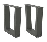 vidaXL Coffee Table Legs V-Shape 2 pcs Anthracite 40x(30-31.3) cm Steel